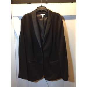 Charter Club 22W black blazer satin lapel